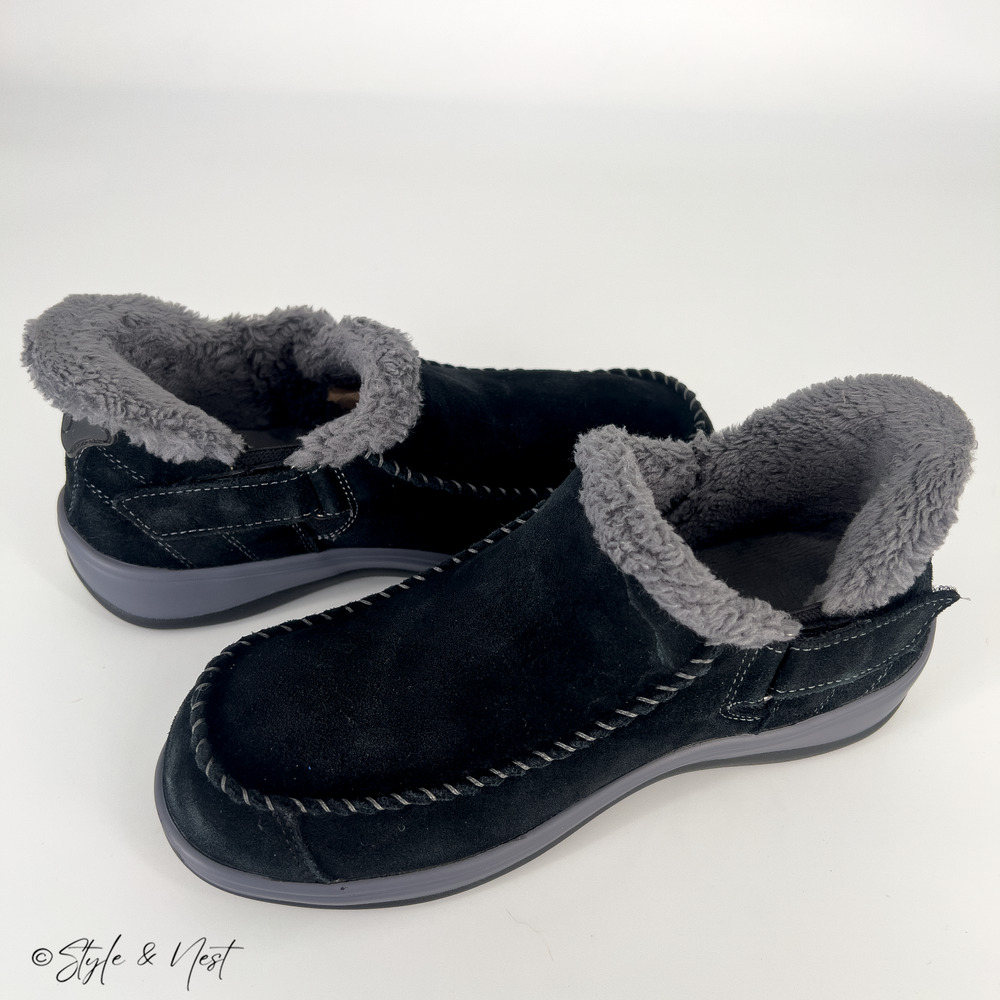 Orthofeet Women's Orthopedic Lorin Faux Fur Slippers Comfort Non Slip Size 6.5 - Picture 7 of 9